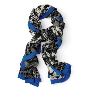 Stella and Dot black and blue scarf
